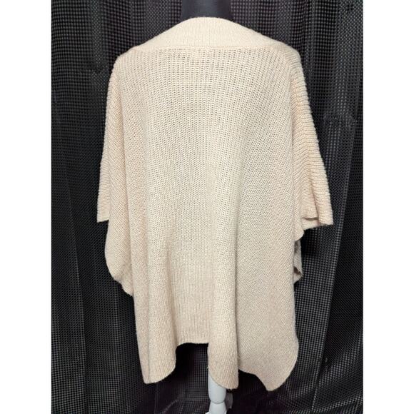 NWOT! LOFT! PALE PEARL PINK DECONSTRUCTED V-NECK OVERSIZED SWEATER! SZ M/L - Picture 6 of 9